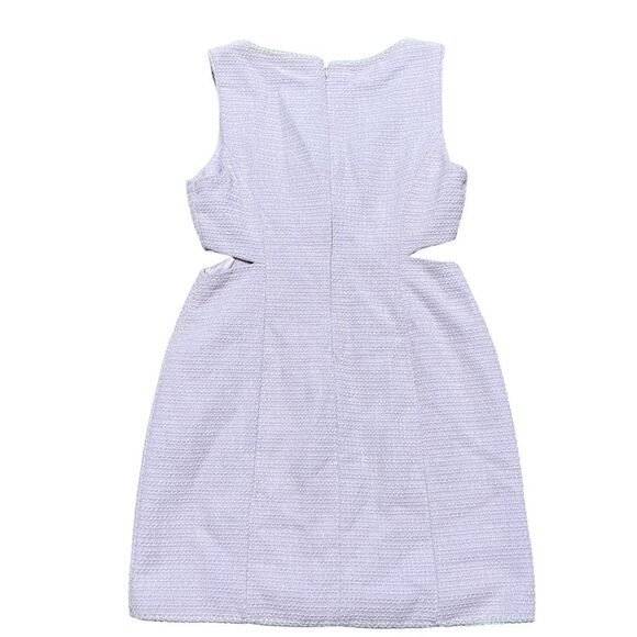 7 FOR ALL MANKIND Lilac Tweed Cut-Out Midi Dress Size M - Picture 2 of 10
